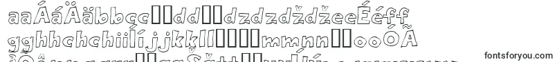 Eighty Percent Outline-Schriftart – slowakische Schriften