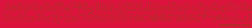 Eighty Percent Outline Font – Brown Fonts on Red Background