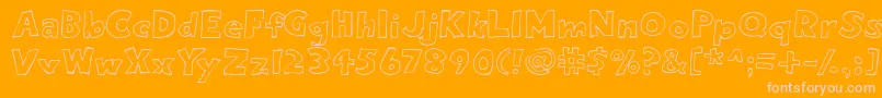 Eighty Percent Outline Font – Pink Fonts on Orange Background