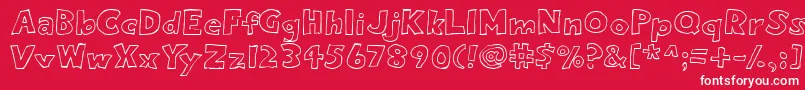 Eighty Percent Outline Font – White Fonts on Red Background