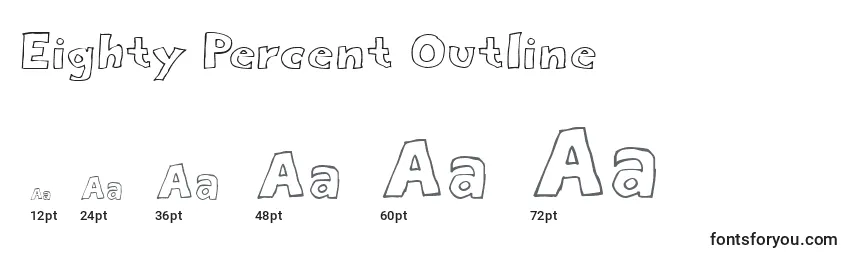 Eighty Percent Outline Font Sizes