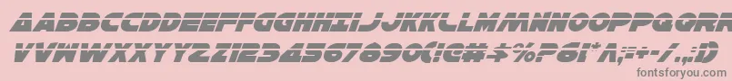 HanSoloLaserItalic Font – Gray Fonts on Pink Background