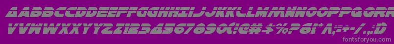 Czcionka HanSoloLaserItalic – szare czcionki na fioletowym tle
