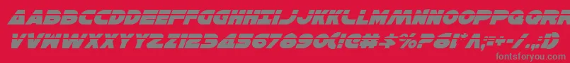 HanSoloLaserItalic Font – Gray Fonts on Red Background