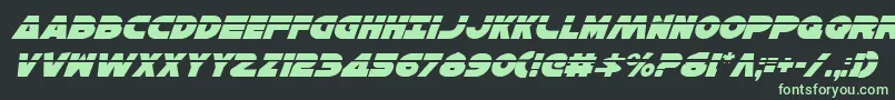 Fonte HanSoloLaserItalic – fontes verdes em um fundo preto
