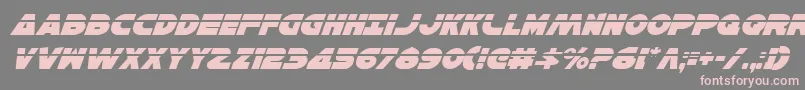 フォントHanSoloLaserItalic – 灰色の背景にピンクのフォント