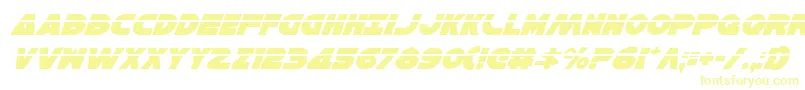 フォントHanSoloLaserItalic – 黄色のフォント