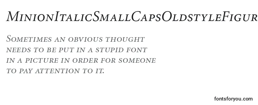 MinionItalicSmallCapsOldstyleFigures-fontti