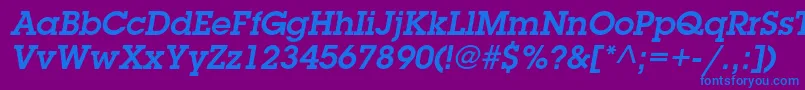 LubalingraphstdDemioblique Font – Blue Fonts on Purple Background