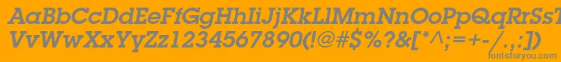 LubalingraphstdDemioblique Font – Gray Fonts on Orange Background