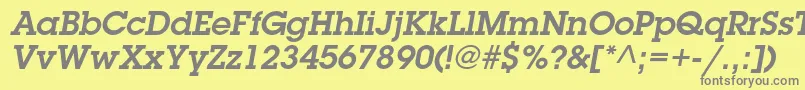 LubalingraphstdDemioblique Font – Gray Fonts on Yellow Background