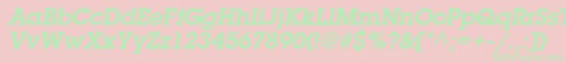 LubalingraphstdDemioblique Font – Green Fonts on Pink Background