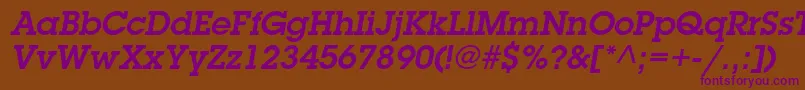 LubalingraphstdDemioblique-Schriftart – Violette Schriften auf braunem Hintergrund