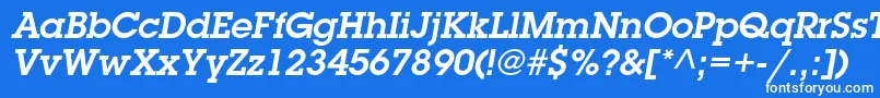 フォントLubalingraphstdDemioblique – 青い背景に白い文字