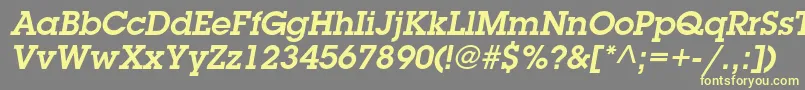 LubalingraphstdDemioblique Font – Yellow Fonts on Gray Background