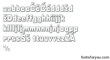 RabaneraOutlineShadow font – bosnian Fonts