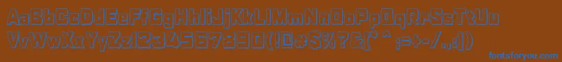 Шрифт RabaneraOutlineShadow – синие шрифты на коричневом фоне