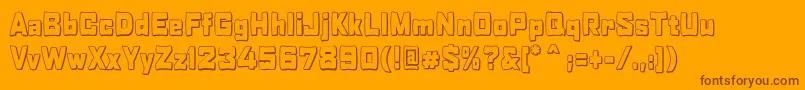 More about RabaneraOutlineShadow Font RabaneraOutlineShadow Font – Brown Fonts on Orange Background