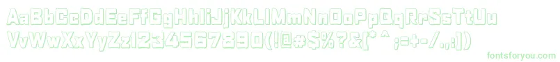 RabaneraOutlineShadow Font – Green Fonts on White Background