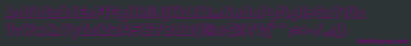Czcionka RabaneraOutlineShadow – fioletowe czcionki na czarnym tle