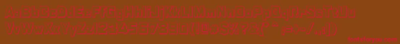RabaneraOutlineShadow Font – Red Fonts on Brown Background