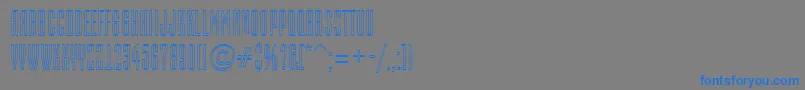 Шрифт EmpirialotlRegular – синие шрифты на сером фоне