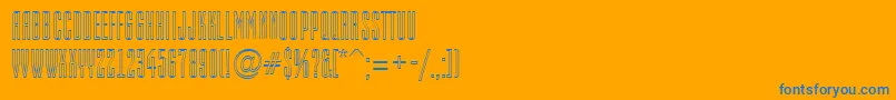 EmpirialotlRegular Font – Blue Fonts on Orange Background