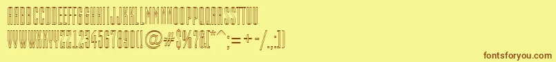 EmpirialotlRegular Font – Brown Fonts on Yellow Background