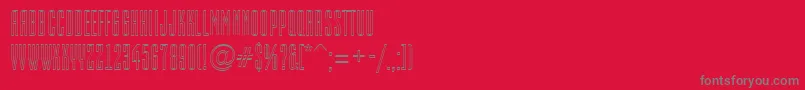 フォントEmpirialotlRegular – 赤い背景に灰色の文字