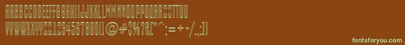 Czcionka EmpirialotlRegular – zielone czcionki na brązowym tle
