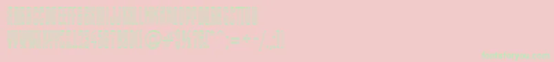 フォントEmpirialotlRegular – ピンクの背景に緑の文字