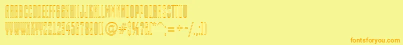 EmpirialotlRegular Font – Orange Fonts on Yellow Background