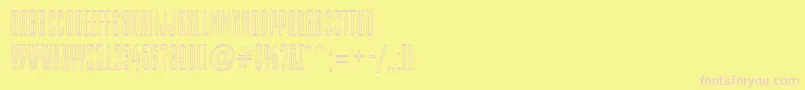 Police EmpirialotlRegular – polices roses sur fond jaune