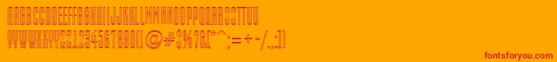 EmpirialotlRegular Font – Red Fonts on Orange Background