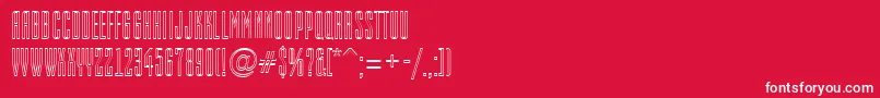 フォントEmpirialotlRegular – 赤い背景に白い文字