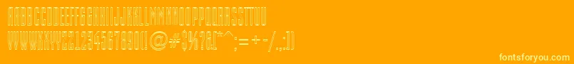 EmpirialotlRegular Font – Yellow Fonts on Orange Background