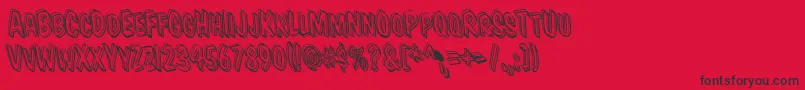 Vtcsupermarketsaleleftyods Font – Black Fonts on Red Background