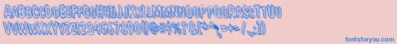 Vtcsupermarketsaleleftyods Font – Blue Fonts on Pink Background