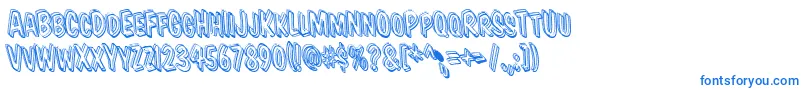 Vtcsupermarketsaleleftyods Font – Blue Fonts on White Background