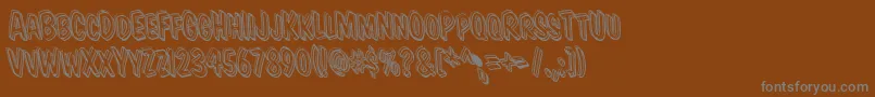 Vtcsupermarketsaleleftyods Font – Gray Fonts on Brown Background