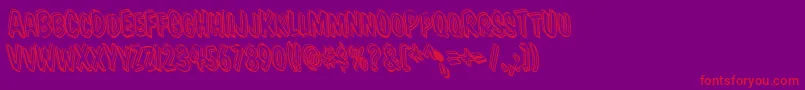 Vtcsupermarketsaleleftyods Font – Red Fonts on Purple Background