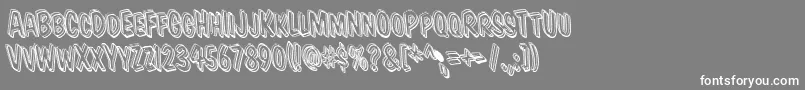 Vtcsupermarketsaleleftyods Font – White Fonts on Gray Background