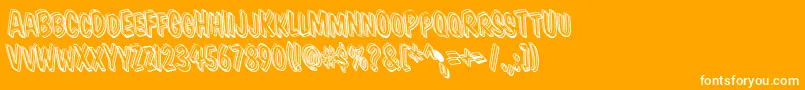 Vtcsupermarketsaleleftyods Font – White Fonts on Orange Background