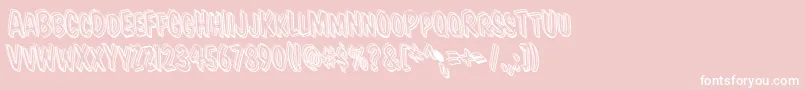 Vtcsupermarketsaleleftyods Font – White Fonts on Pink Background