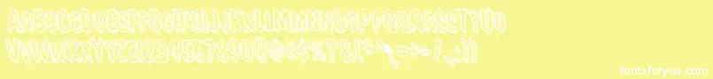 Vtcsupermarketsaleleftyods Font – White Fonts on Yellow Background