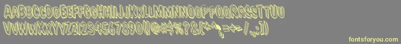 Vtcsupermarketsaleleftyods Font – Yellow Fonts on Gray Background