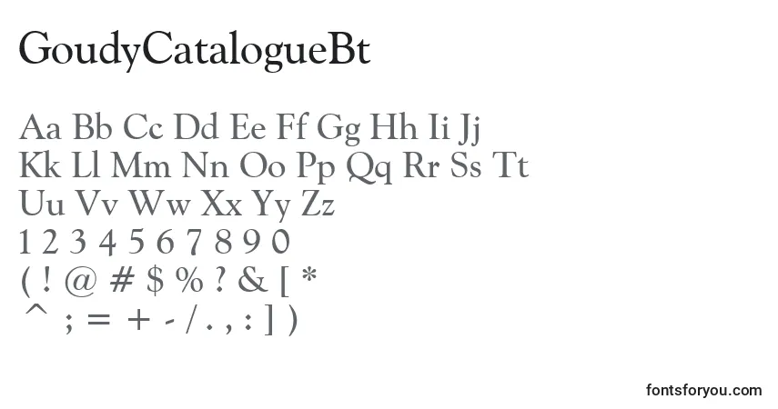 Шрифт GoudyCatalogueBt – алфавит, цифры, специальные символы