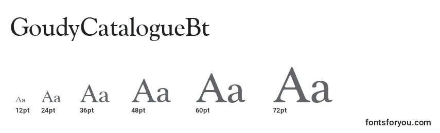GoudyCatalogueBt Font Sizes