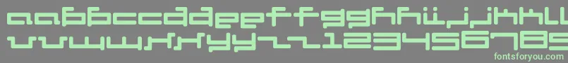 V5Cuadra2Round Font – Green Fonts on Gray Background