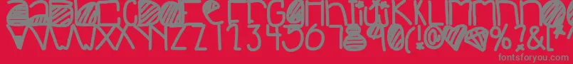 Cruelsummer Font – Gray Fonts on Red Background